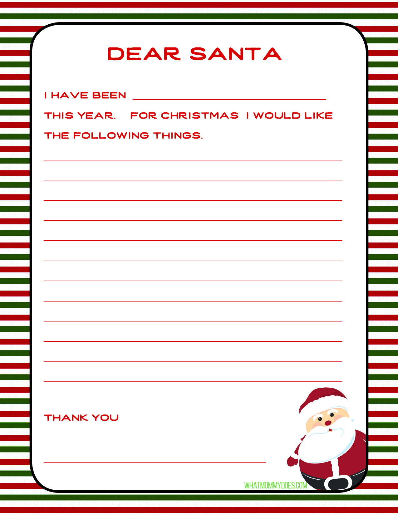 {Easy Holiday Tradition} Write a Letter to Santa with a Free Letter to
